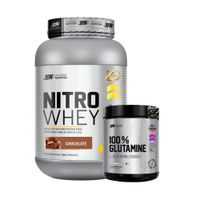 NITRO WHEY 1 KG CHOCOLATE Y GLUTAMINA UN 200 GR