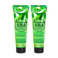 Pack x2 Exfoliante Gel Aloe Vera Facial y Corporal 320 ml - WOKALI