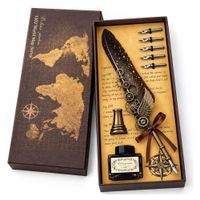 LAPICERO PLUMA FUENTE VINTAJE ESTILOGRAFICA KIT GRIS