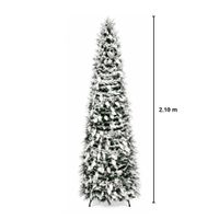 ARBOL NAVIDENO PLEGABLE NEVADO DE 210 CM