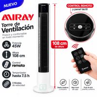Ventilador Tipo Torre VMTT-1037R Blanco