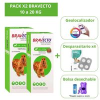 Combo Antipulga Bravecto 10-20kg más Gratis Geolocalizador Endal Plus y Bolsa desechable