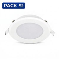 Pack x2 Spot Para Empotrar Caja Octogonal 14W Luz Blanca color Blanco