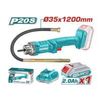 VIBRADORA DE CONCRETO LI-ION 20V POKER 35X1200MM 2300RPM 1X2.0AH