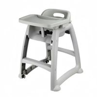SILLA ALTA RESISTENTE DE BEBÉ PARA RESTAURANTE DE L61 cm x W58 cm x H73 cm