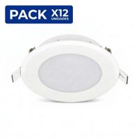 Pack x12 Spot Para Empotrar Caja Octogonal 14W Luz Blanca color Blanco