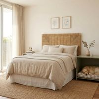 Velador con Espacio para Mascota Valen Verde Agave RyR MUEBLES