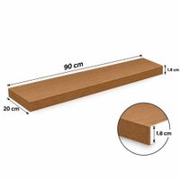 Repisa flotante recta de 90x20x1.8 cm panela melamine pelikano