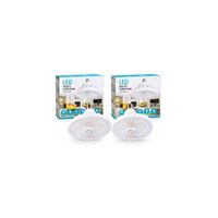 Pack x2 Focos LED con Mini Ventilador  2 en 1 con su Control Remoto