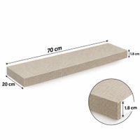 Repisa flotante recta de 70x20x1.8 cm toquilla melamine pelikano