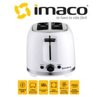 TOSTADORA IMACO 2 PANES COLOR BLANCO MOD IBT2085