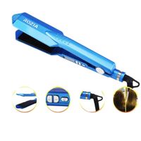 PLANCHA ALISADOR DE CABELLO PROFESIONAL ROZIA HR745 CERÁMICA 450F COLOR AZUL.