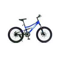Bicicleta Montañera Jafi MTB01 Doble Suspensión Aro 20 Azul