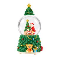 ESFERA NAVIDENA CON ARBOL LUCES MUSICA Y NIEVE - MODELO ALEATORIO