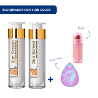 Duo Sun Screen Velvet Face SPF50 50ml Con y Sin color