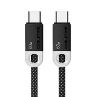 Cable USB-C Trenzado 60W de 1M (Negro) - CABLETIME | CUP4H