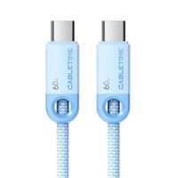 Cable USB-C Trenzado 100W de 2M (Celeste) - CABLETIME | CUP0L