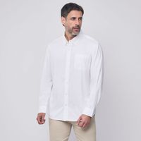 Camisa Manga Larga Algodón Hombre Solida Madison