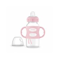 BIBERÓN DR. BROWNS DE TRANSICIÓN PICO DE PATO CON ASAS 9 OZ 250 ML- ROSADO