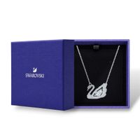 COLLAR SWAN SWAROVSKI CISNE MOVIL PLATA