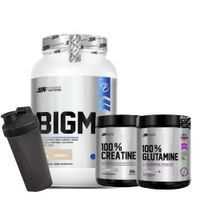 BIGM 2 KG COOKIES Y CREATINA UN 150 GR Y GLUTAMINA UN 200 GR Y 1 SHAKER