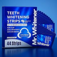 Tiras Blanqueadoras Dentales Mr. Whitener 44 Unidades Kit Profesional Sin Peróxido