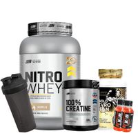 NITRO WHEY 1 KG VAINILLA Y CREATINA UN 150 GR Y QUEMADOR GOLD LEVRO LEAN DE 90 CAP Y 1 SHAKER Y 2 XB