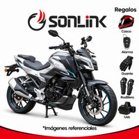 Moto Sonlink SL200-F16 Naked Gris 200cc 16.8 HP 5 Vel. con USB y Led