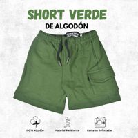 Short Niño Casual de Algodón French Terry Yonisters Verde