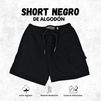 Short Niño Casual de Algodón French Terry Yonisters Negro