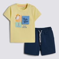 Conjunto Short Bebé Niño Flap Baby Circus