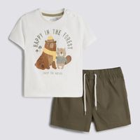 Conjunto Bebé Niño Con Short Drill Baby Circus