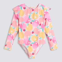 Ropa De Baño Niña Entera Alita Manga Larga Circus