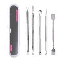 Extractor Removedor Puntos Negros Espátula Genérico Saca Comedones Acné Espinillas 5 Pcs