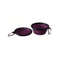 Plato Plegable Portátil Para Mascotas - Morado oscuro