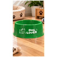 Plato Grande de Plástico Para Alimentos De Perros y Gatos - Verde