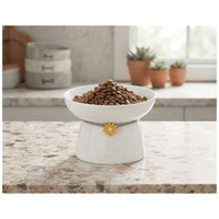 Plato Elevado de Cerámica Para Alimentos de Perros y Gatos