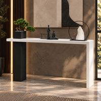 Aparador Copenhague con soporte lateral Color Blanco TU MESITA Canto Grueso