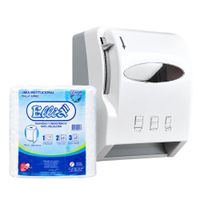 Promo Dispensador de Papel Toalla y Rollo Jumbo Ellia 200m