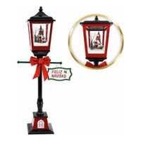 Farol Navideño Musical Con Luces Y Efecto De Nieve Cayendo