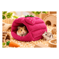 Camita Tipo Casita Para Hámster y Roedores Pequeños - Fucsia