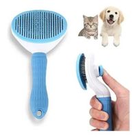 Cepillo Quita Pelusa con Expulsador PREMIUM Celeste Gato y Perro