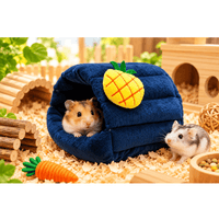 Camita Tipo Casita Para Hámster y Roedores Pequeños - Azul