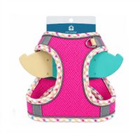 Pechera de malla antitraspirante para mascotas perros y gatos talla S fucsia importada