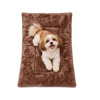 Cama Colchoneta Grande De Tela Carnero Para Mascotas Perros Y Gatos Marrón