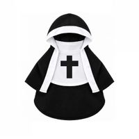 Disfraz De Halloween La Monja Para Mascotas Perros Y Gatos Talla 4