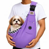 BOLSO Regulable Transportador para Mascotas Pequeñas y Medianas LILA