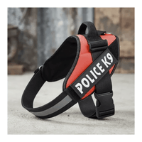 Pechera Arnés Police K9 Agarre Seguro - Talla XL - Rojo