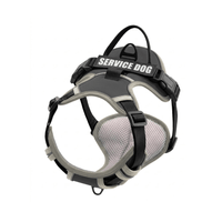 Pechera Arnés Service Dog Con Agarre Seguro Acolchado - Talla M - Negro con gris