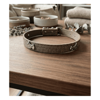Collar Tipo Cuerina Con Diseño De Perritos Para Perros - Marrón